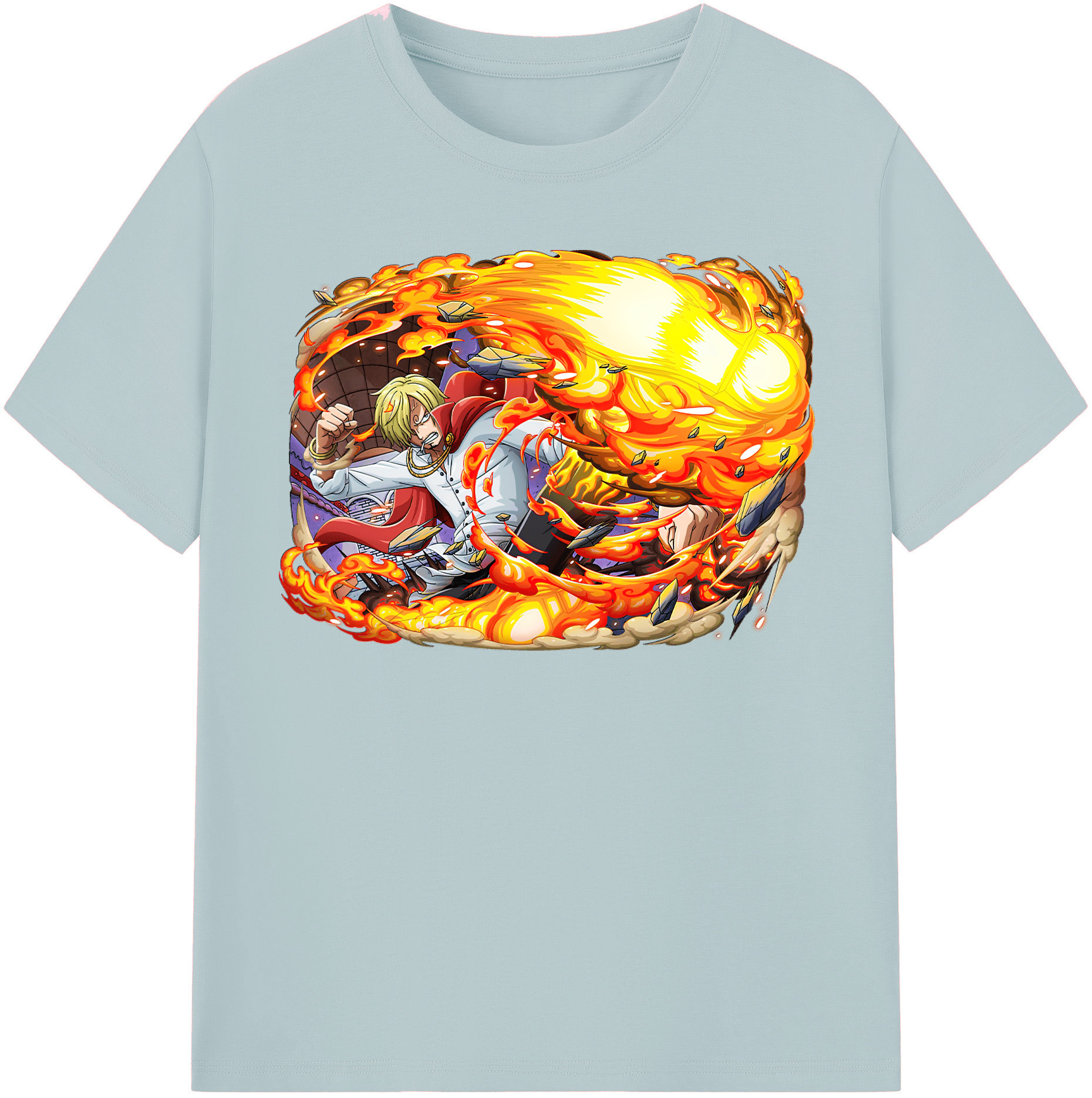 ワンピース サンジ ONE PIECE Sanji 綿100％半袖Tシャツ（フロントプリント）